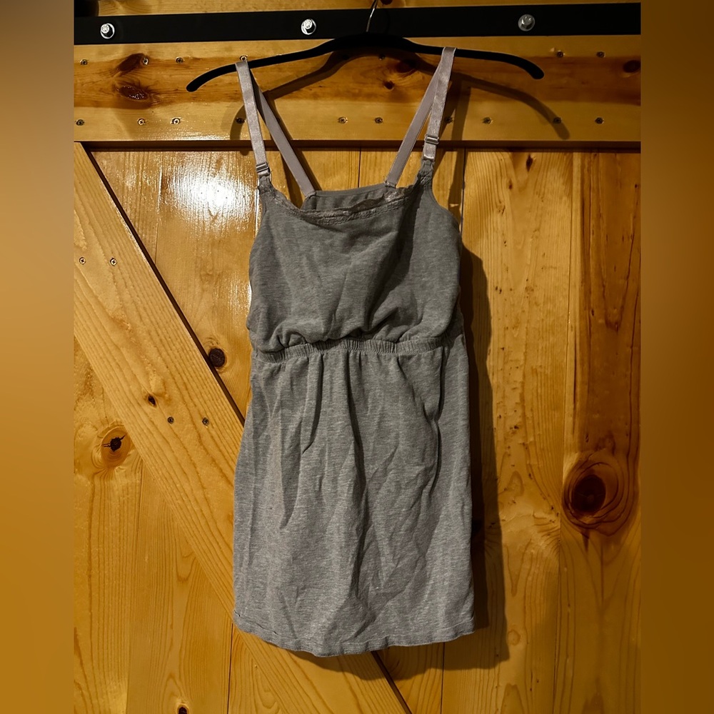 Gray Sleeveless Nursing Cami